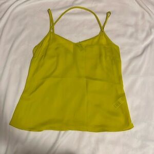 Bright yellow flowy dynamite spaghetti strap tank top